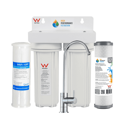 Bacteria-Rain-Tank Water - Twin Undersink System - Standard 10"