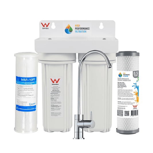 Bacteria-Rain-Tank Water - Twin Undersink System - Standard 10"
